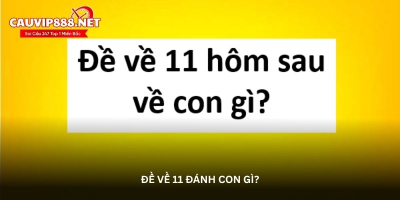 Đề về 11 đánh con gì?