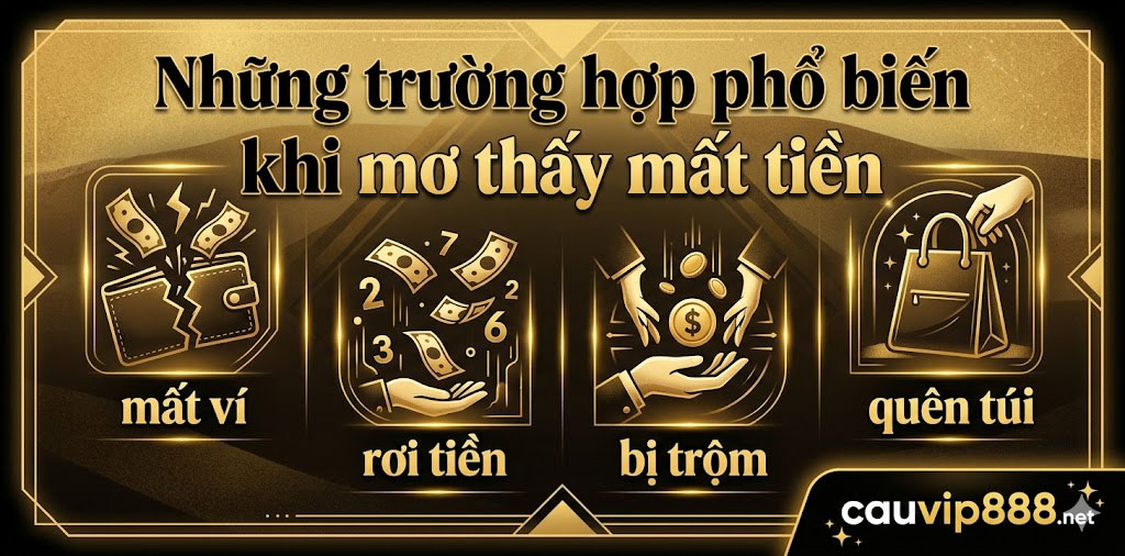 Những trường hợp phổ biến khi mơ thấy mất tiền